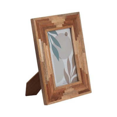 WOOD, 4X6 LAYERS PHOTO FRAME, NATURAL - Al Rugaib Furniture