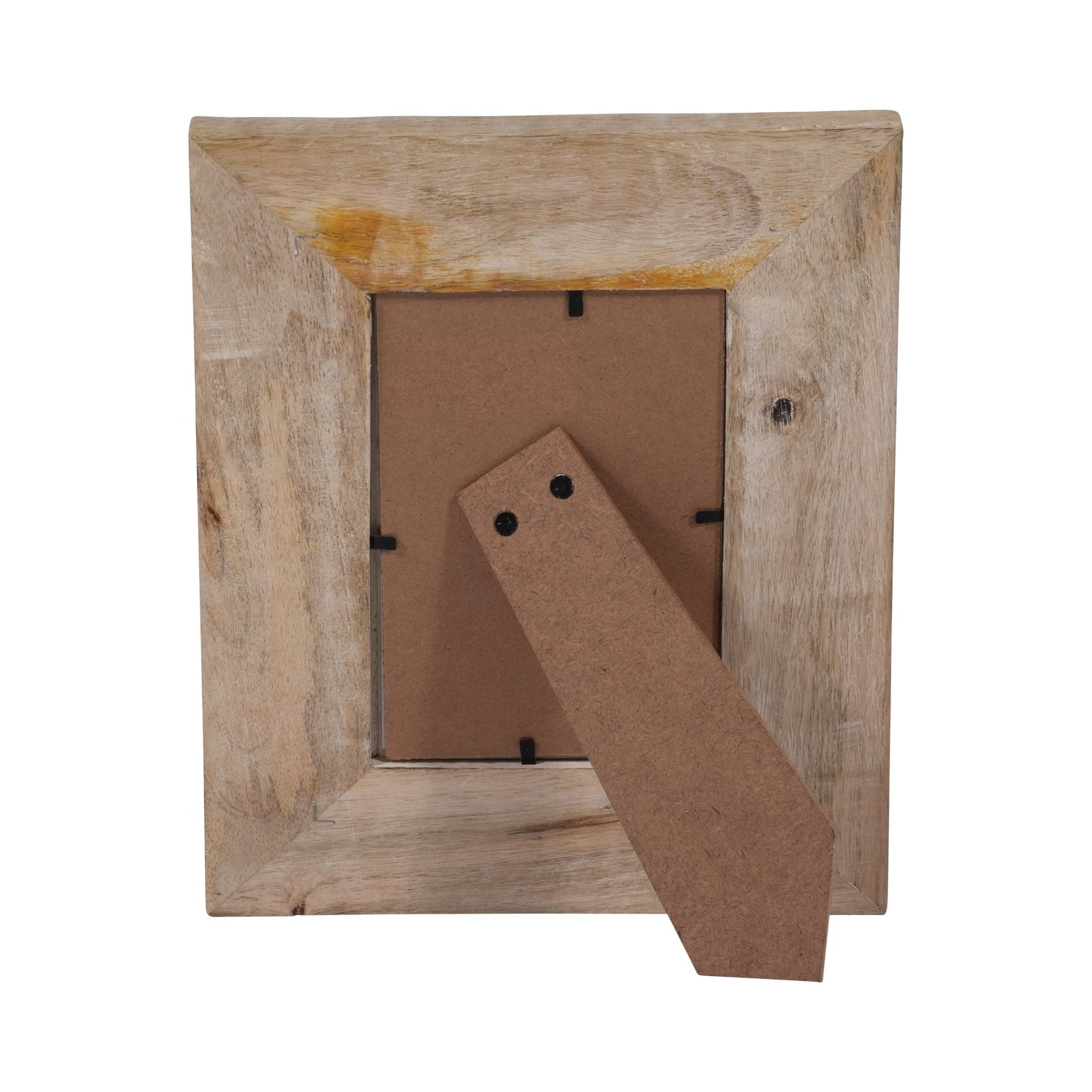 WOOD, 4X6 MODERN CURVES PHOTO FRAME, NATURAL/WHITE Photo Frames| Sagebrook Home