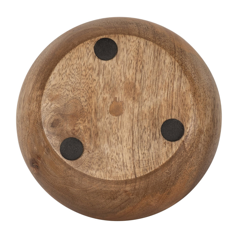 WOOD, 6" 10 OZ MODERN BOWL SCENTED CANDLE, NATURAL - Al Rugaib Furniture