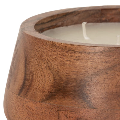 WOOD, 6" 11 OZ BOWL SCENTED CANDLE, NATURAL - Al Rugaib Furniture
