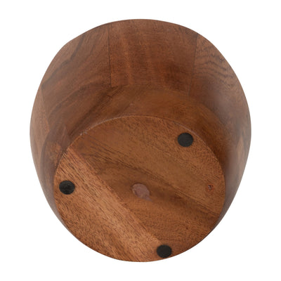WOOD, 6" 17 OZ CURVY BOWL SCENTED CANDLE, NATURAL - Al Rugaib Furniture