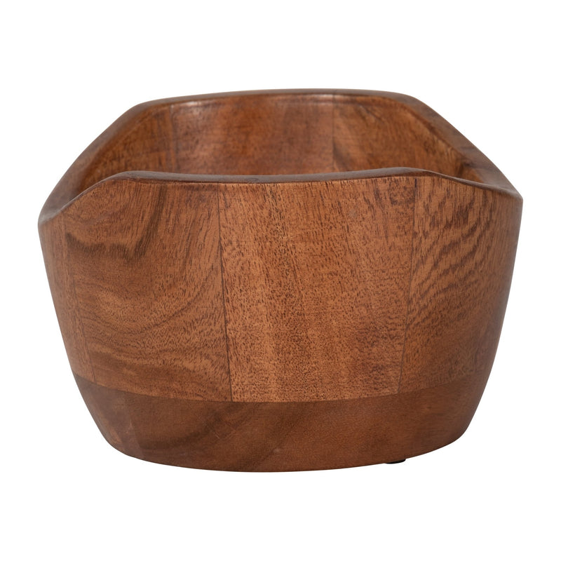 WOOD, 6" 17 OZ CURVY BOWL SCENTED CANDLE, NATURAL - Al Rugaib Furniture