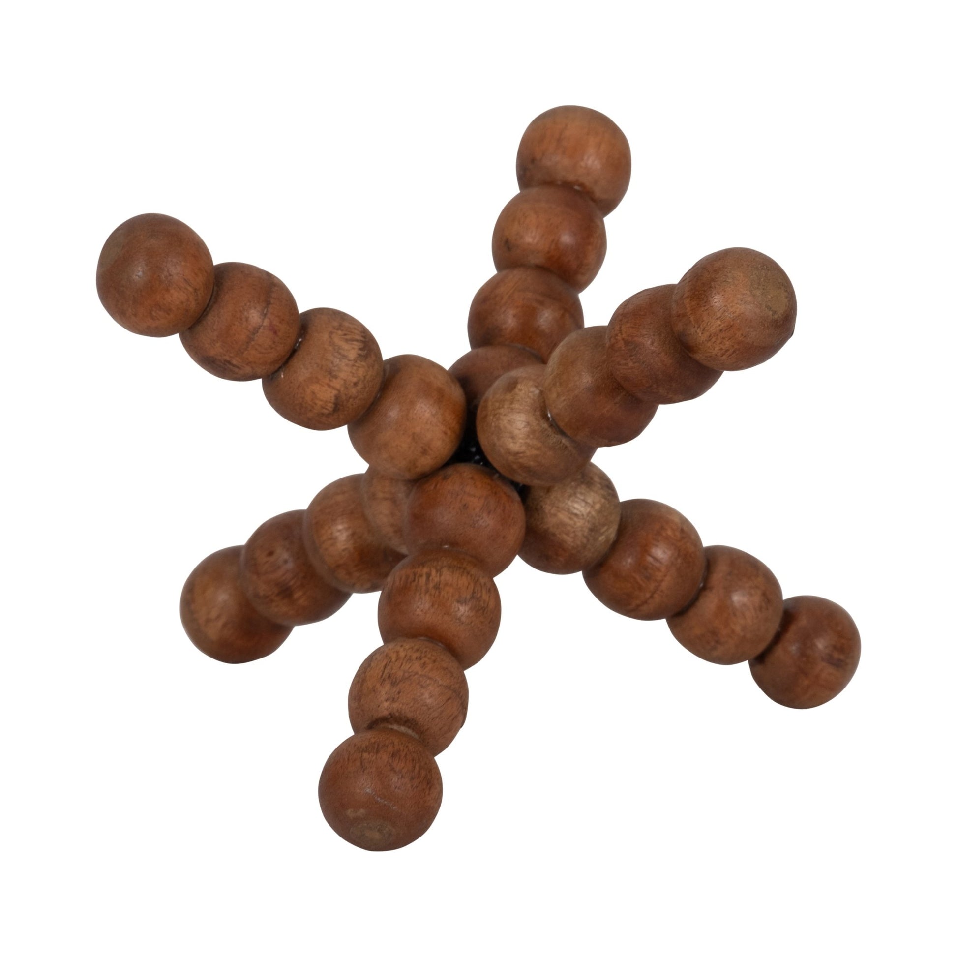 WOOD, 6" BEADED JACK, NATURAL Table Decors| Sagebrook Home