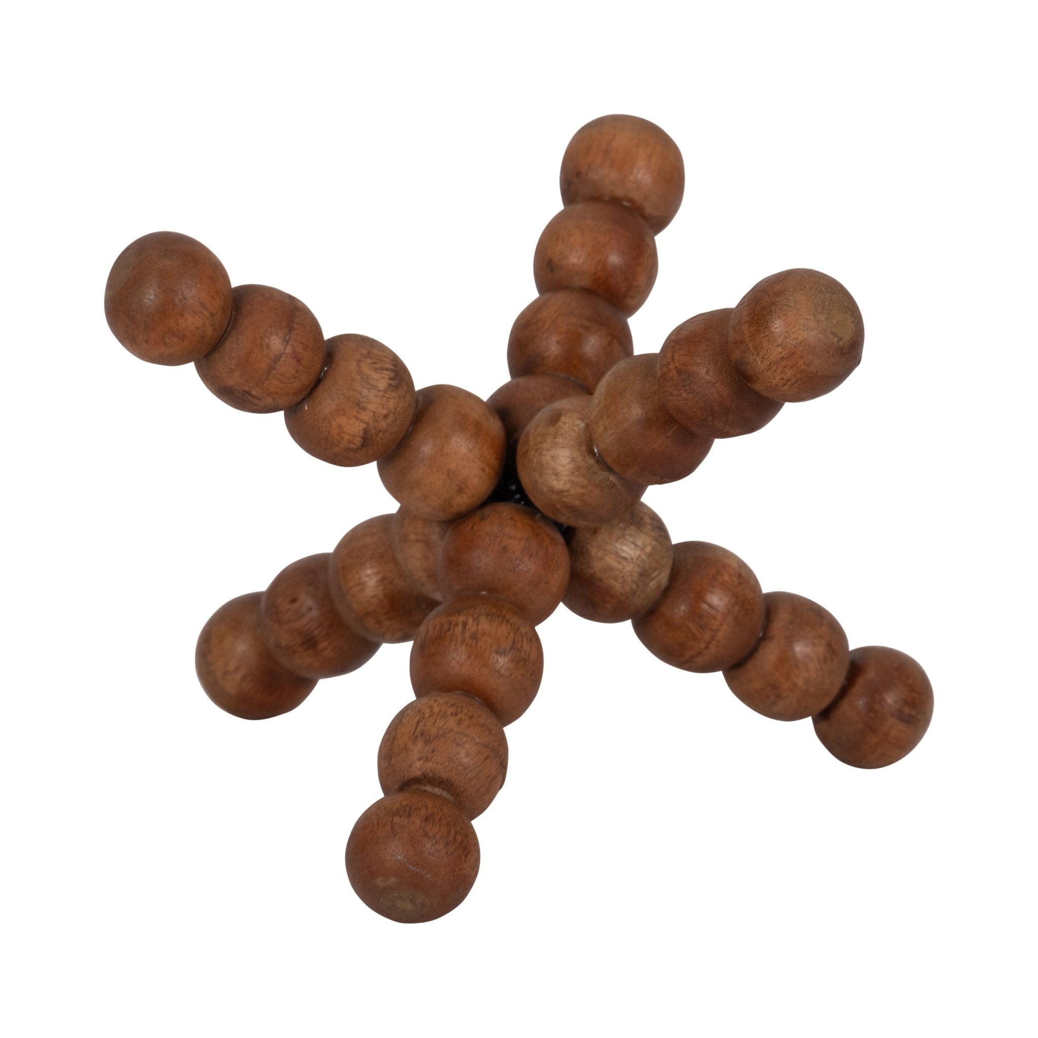 WOOD, 6" BEADED JACK, NATURAL Table Decors| Sagebrook Home