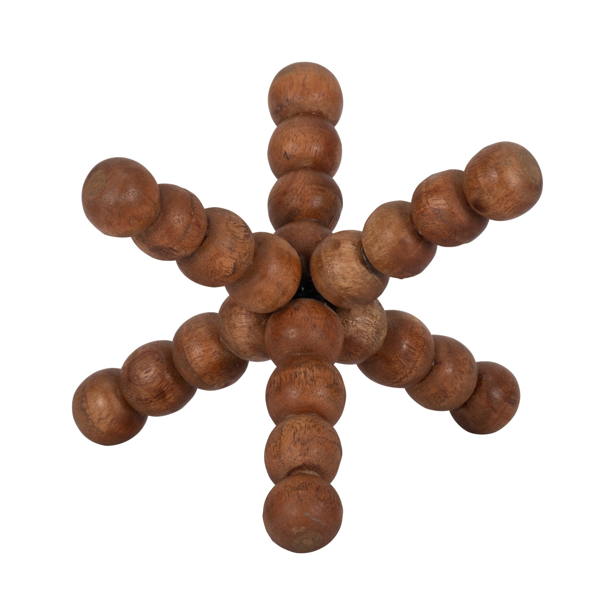 WOOD, 6" BEADED JACK, NATURAL Table Decors| Sagebrook Home