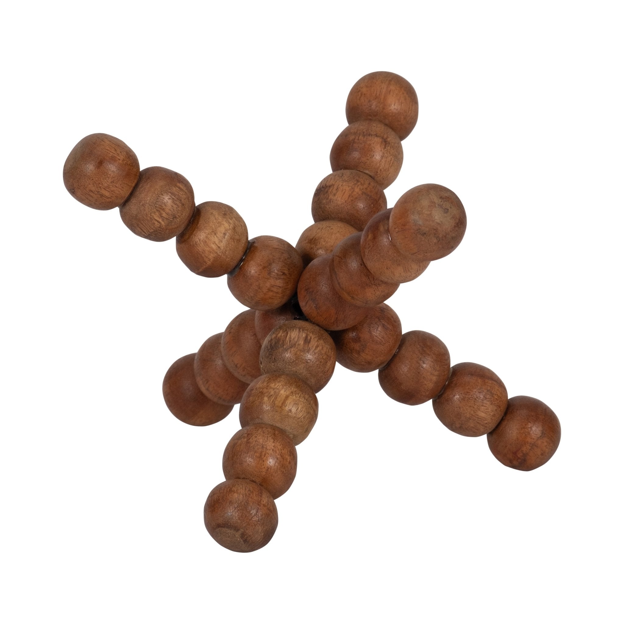 WOOD, 6" BEADED JACK, NATURAL Table Decors| Sagebrook Home