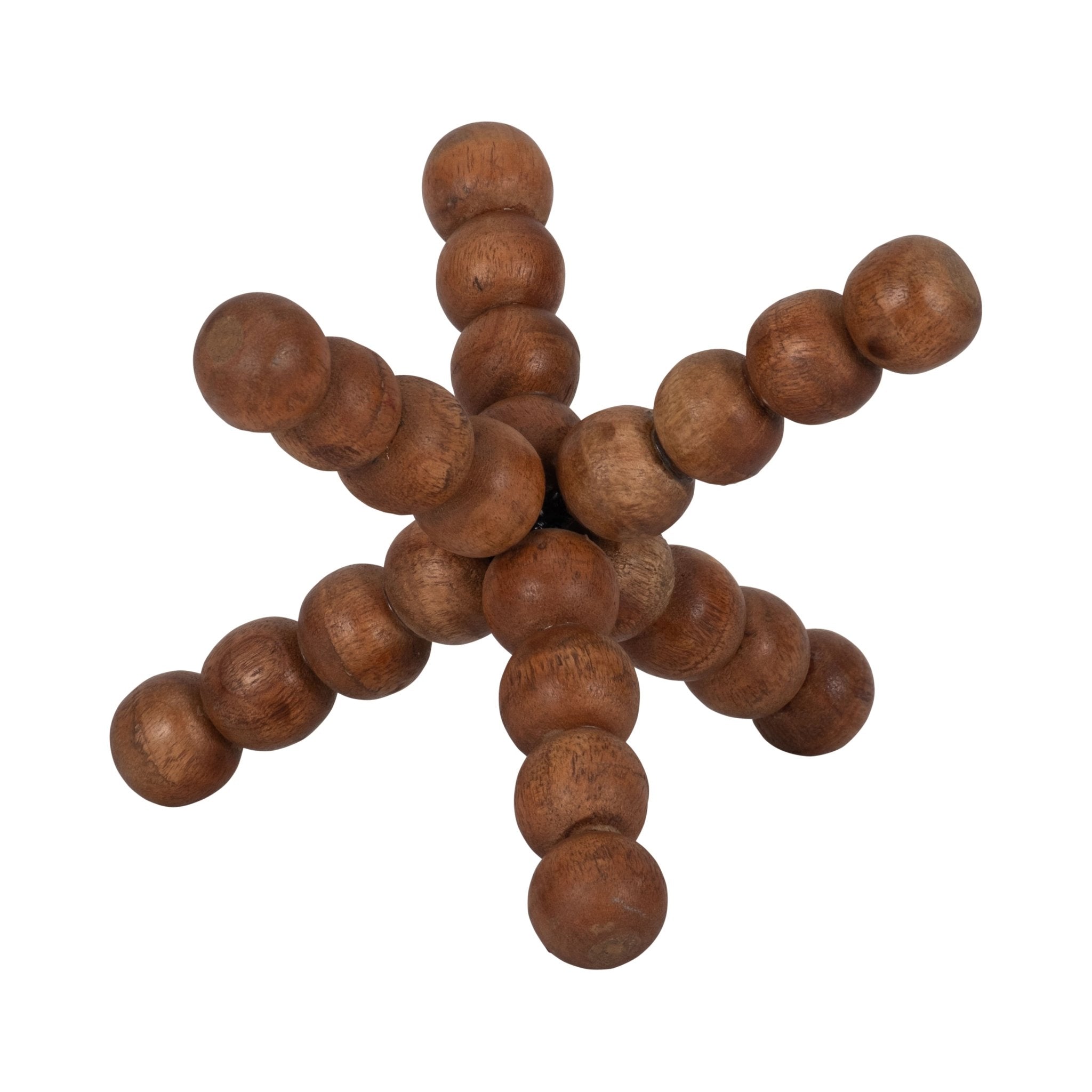WOOD, 6" BEADED JACK, NATURAL Table Decors| Sagebrook Home