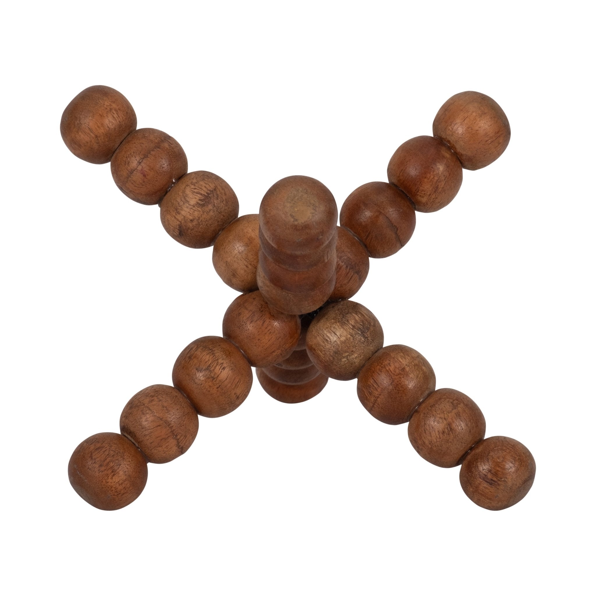 WOOD, 6" BEADED JACK, NATURAL Table Decors| Sagebrook Home