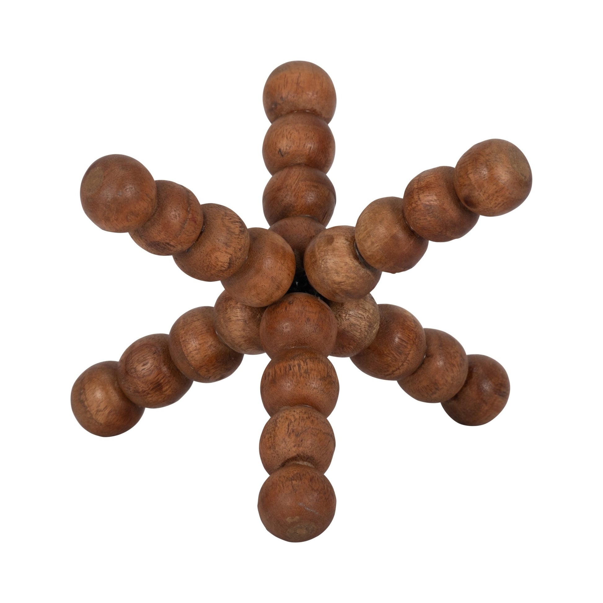 WOOD, 6" BEADED JACK, NATURAL Table Decors| Sagebrook Home