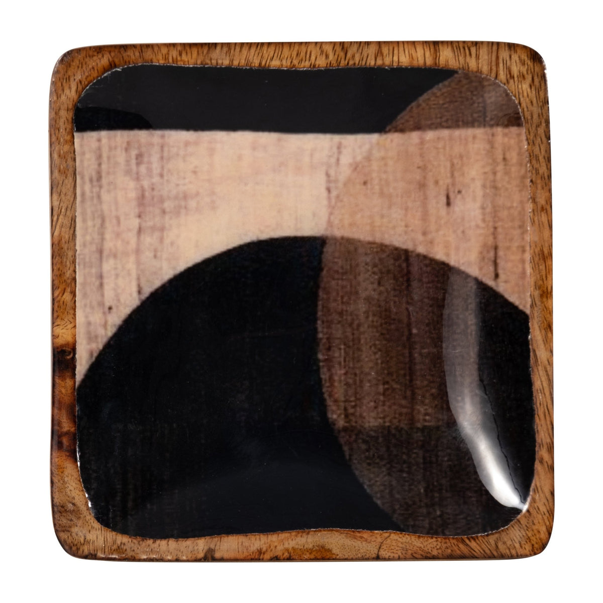 WOOD, 6" MID CENTURY TRINKET TRAY, MULTI Tray| Sagebrook Home