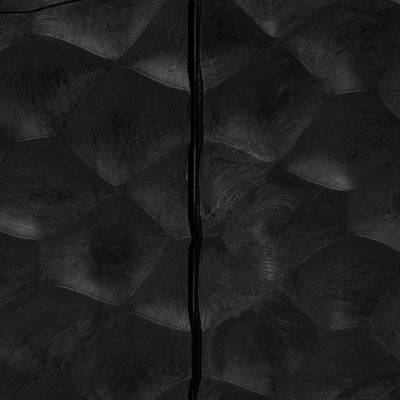 WOOD, 65X35 CONSOLE CABINET, BLK/GLD, KD - Al Rugaib Furniture