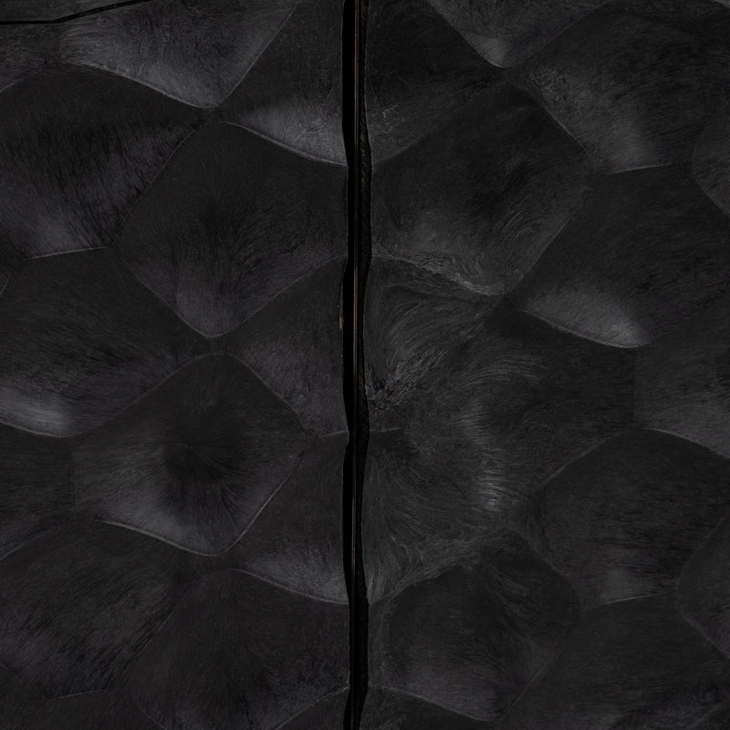 WOOD, 65X35 CONSOLE CABINET, BLK/GLD, KD - Al Rugaib Furniture