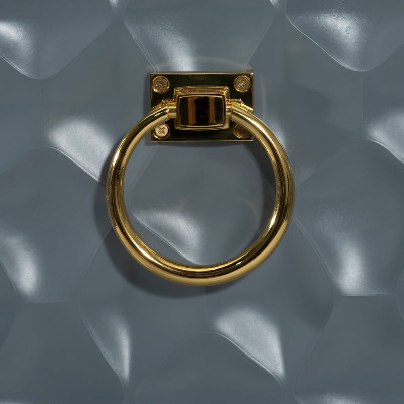 WOOD, 78X39 CONSOLE CABINET, GRAY/GLD, KD - Al Rugaib Furniture