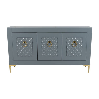 WOOD, 78X39 CONSOLE CABINET, GRAY/GLD, KD - Al Rugaib Furniture