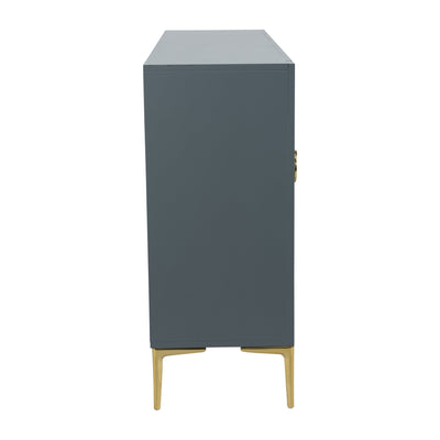 WOOD, 78X39 CONSOLE CABINET, GRAY/GLD, KD - Al Rugaib Furniture