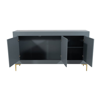 WOOD, 78X39 CONSOLE CABINET, GRAY/GLD, KD - Al Rugaib Furniture