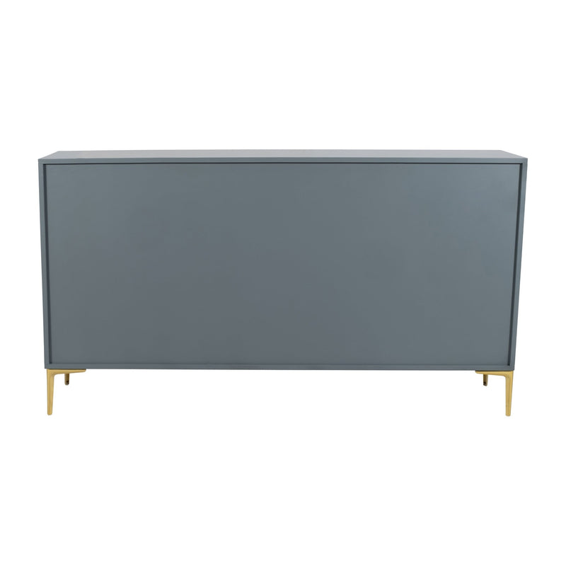 WOOD, 78X39 CONSOLE CABINET, GRAY/GLD, KD - Al Rugaib Furniture