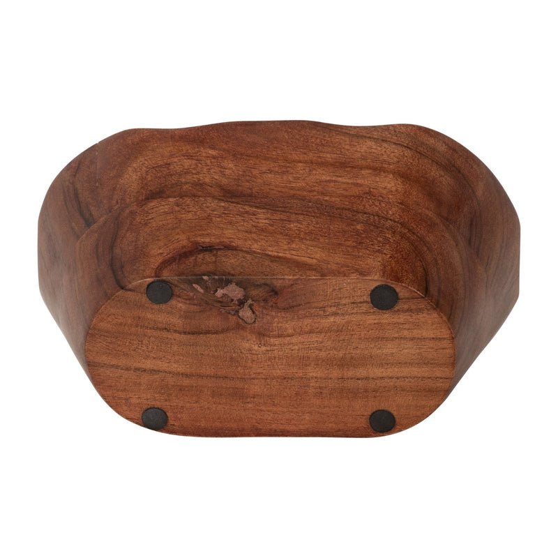 WOOD, 8" 16 OZ OVAL BOWL SCENTED CANDLE, NATURAL - Al Rugaib Furniture