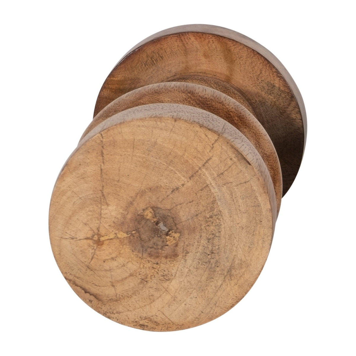 WOOD, 8" TRADITIONAL PILLAR CANDLEHOLDER, NATURAL Candle Holders| Sagebrook Home