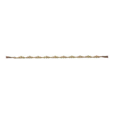 WOOD, 84"L STONEWASH BEAD GARLAND, IVORY - Al Rugaib Furniture