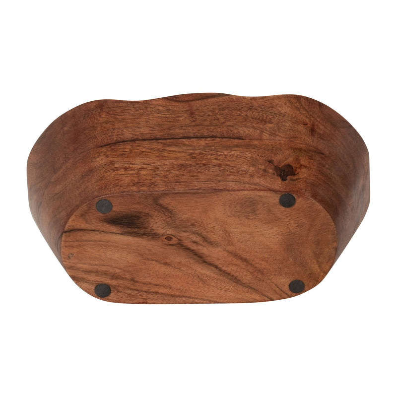 WOOD, 9" 19 OZ OVAL BOWL SCENTED CANDLE, NATURAL - Al Rugaib Furniture