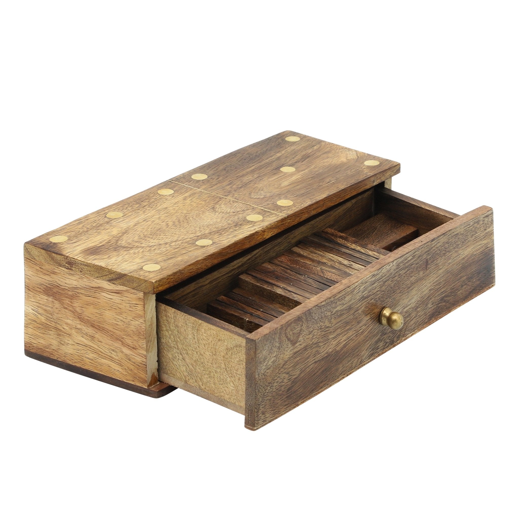 WOOD, 9X3 DOMINOES, BROWN Table Decors| Sagebrook Home