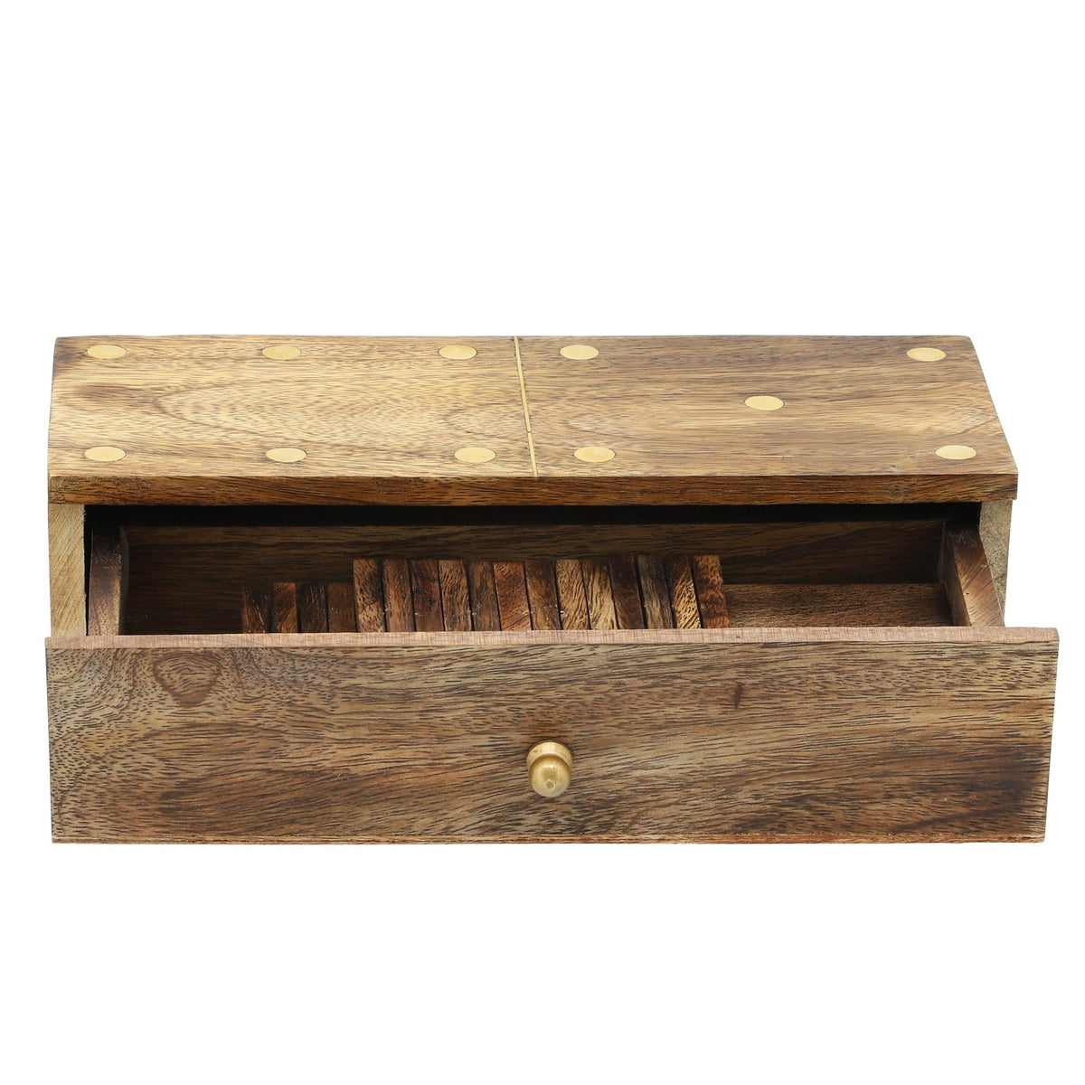 WOOD, 9X3 DOMINOES, BROWN Table Decors| Sagebrook Home