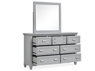 Wood Drawer Dresser - Grey KD - Al Rugaib Furniture