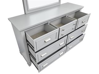Wood Drawer Dresser - Grey KD - Al Rugaib Furniture