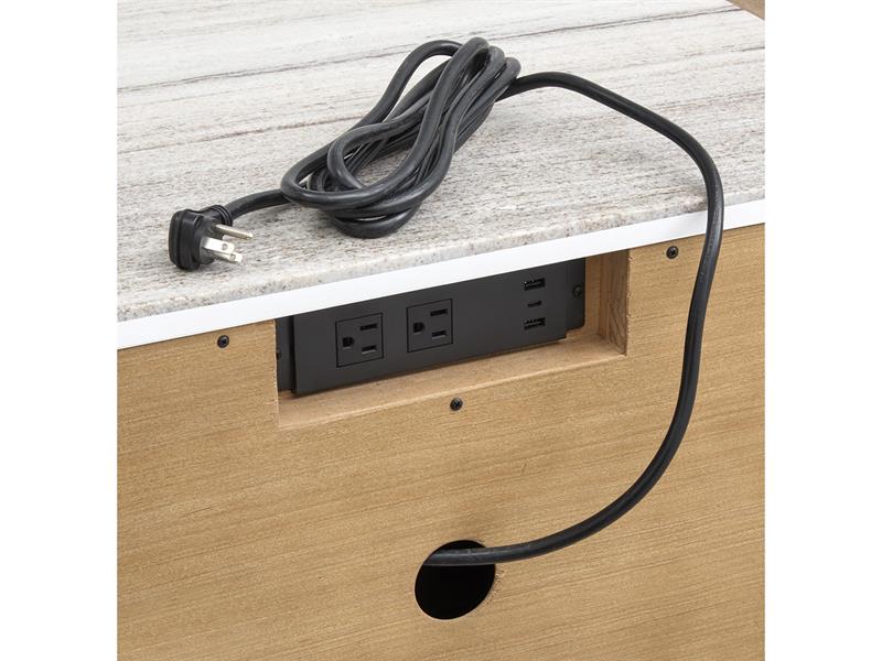 Wood Drawer Nightstand - Al Rugaib Furniture