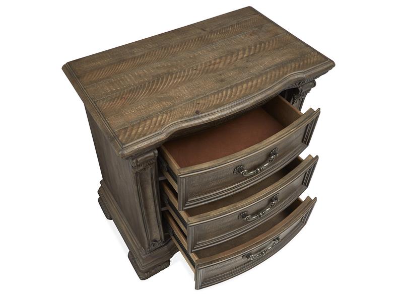 Wood Drawer Nightstand - Al Rugaib Furniture