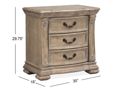 Wood Drawer Nightstand - Al Rugaib Furniture