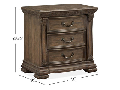 Wood Drawer Nightstand - Al Rugaib Furniture