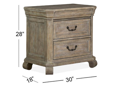 Wood Drawer Nightstand - Al Rugaib Furniture