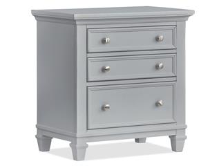 Wood Drawer Nightstand - Grey KD - Al Rugaib Furniture