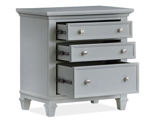 Wood Drawer Nightstand - Grey KD - Al Rugaib Furniture