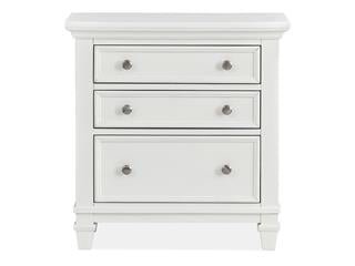 Wood Drawer Nightstand - White KD - Al Rugaib Furniture