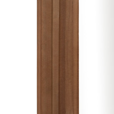 WOOD FRAME 24 X 36" WALL MIRROR, BROWN WB - Al Rugaib Furniture