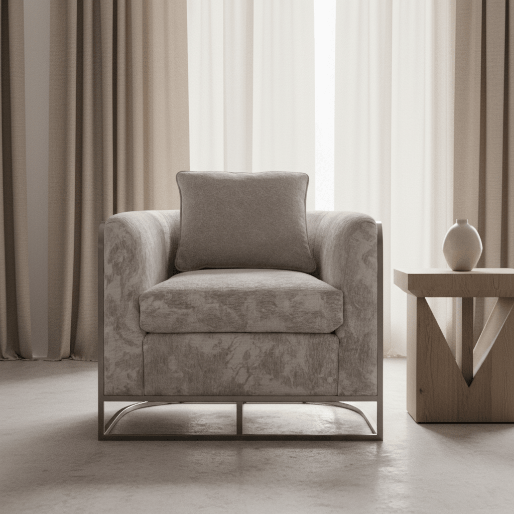 Wood Frame Upholstered Accent Chair (Cloud) KD Chairs| Magnussen