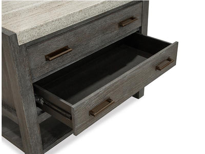 Wood Open Nightstand - Al Rugaib Furniture