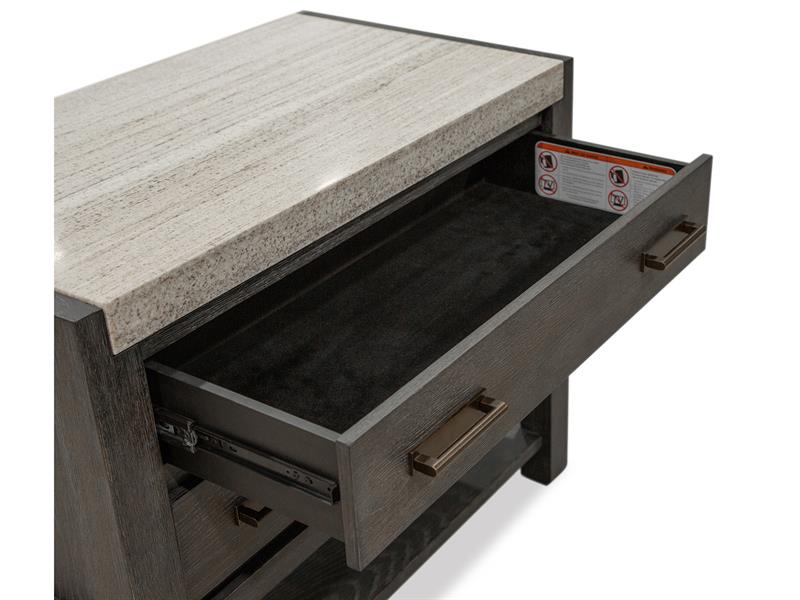 Wood Open Nightstand - Al Rugaib Furniture