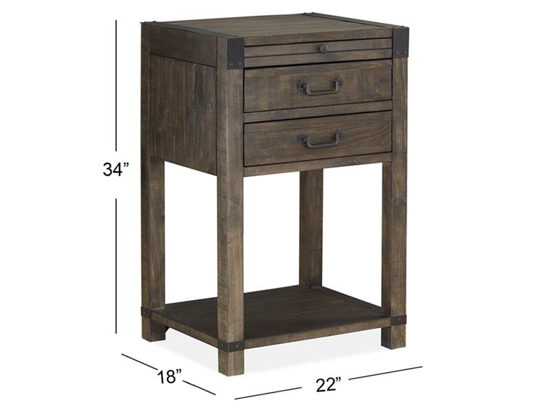 Wood Open Nightstand - Al Rugaib Furniture