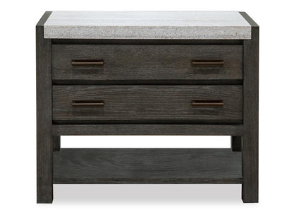 Wood Open Nightstand - Al Rugaib Furniture