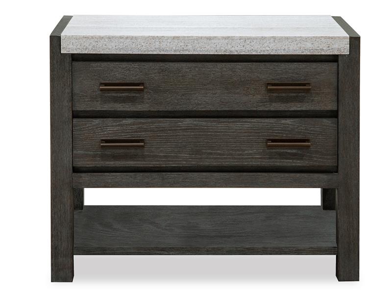 Wood Open Nightstand - Al Rugaib Furniture