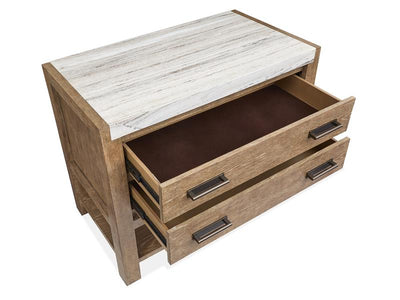 Wood Open Nightstand - Al Rugaib Furniture