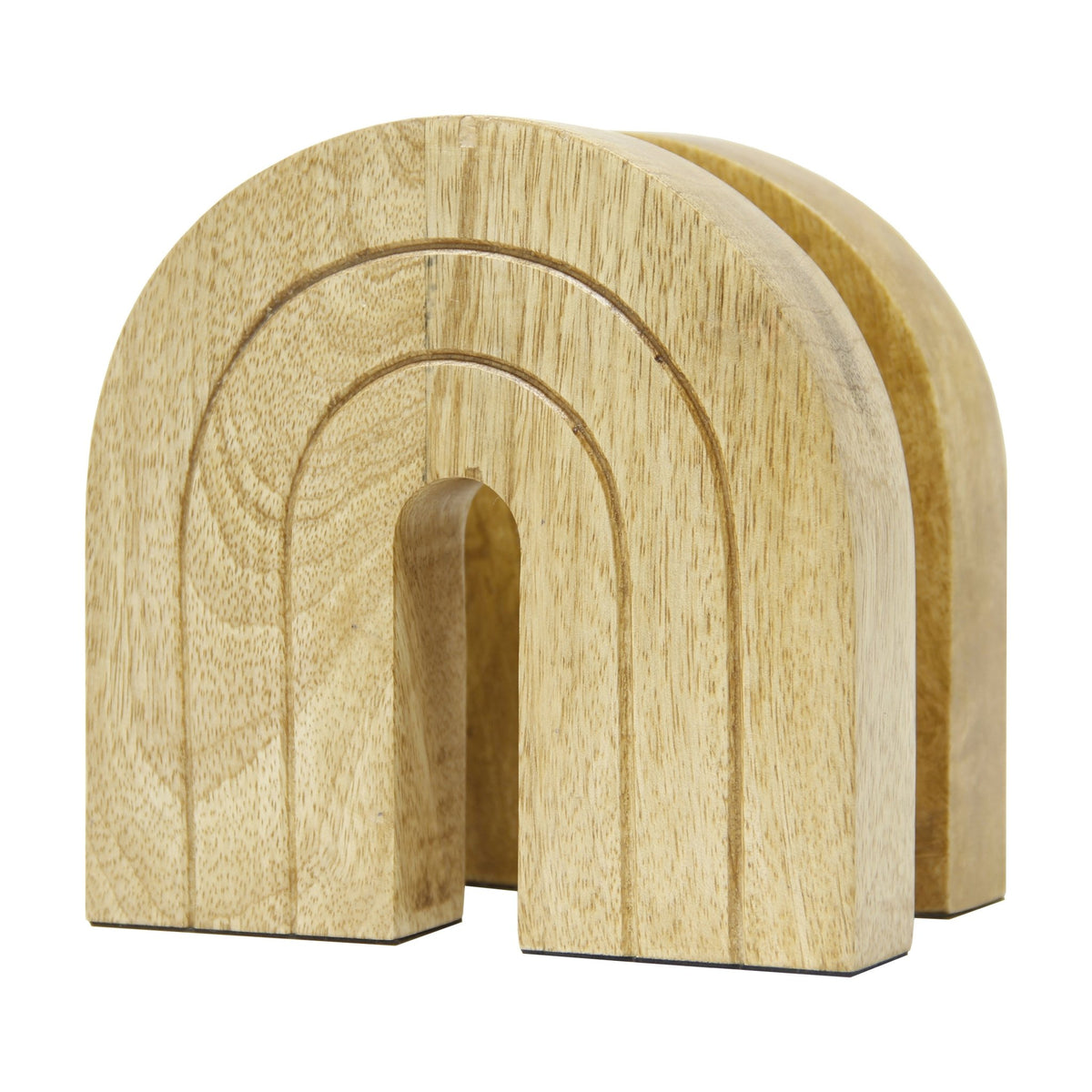 WOOD, S/2 6" ARCH BOOKEND, NATURAL Table Decors| Sagebrook Home