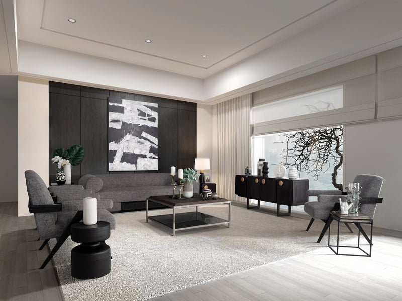 WOOD - SCANDINAVIAN ACCENT CHAIR - GRAY - Al Rugaib Furniture