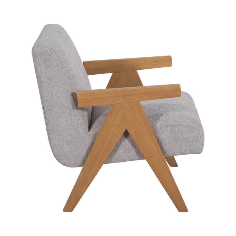 Wood - Scandinavian Accent Chair, Gray - Al Rugaib Furniture