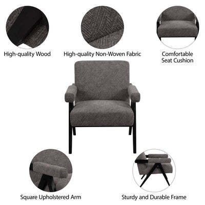 WOOD - SCANDINAVIAN ACCENT CHAIR - GRAY - Al Rugaib Furniture