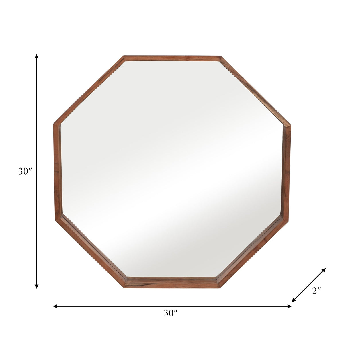 WOOD,30X30, OCTAGON SHAPED MIRROR,CHERRY Mirrors| Sagebrook Home